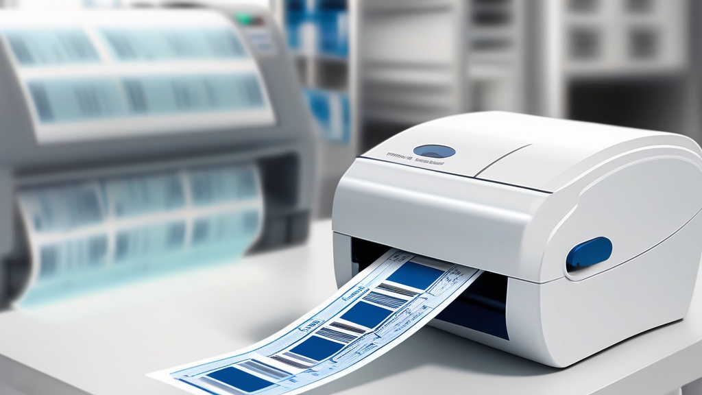 Thermal label printer printing barcode labels