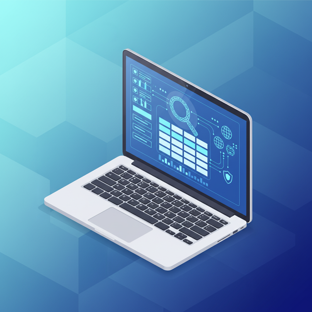 Laptop screen showing customs tariff database search with product classification results