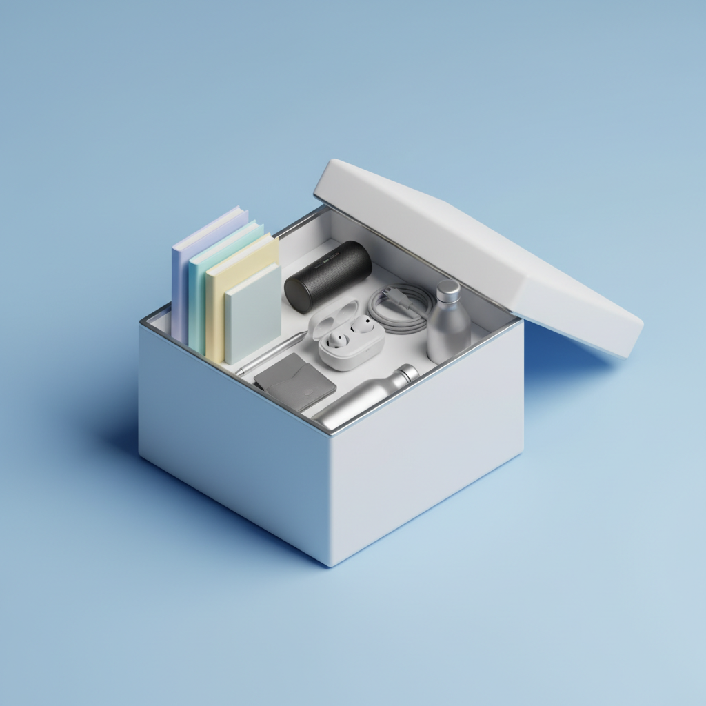 E-commerce product bundle box with multiple items requiring separate customs classification
