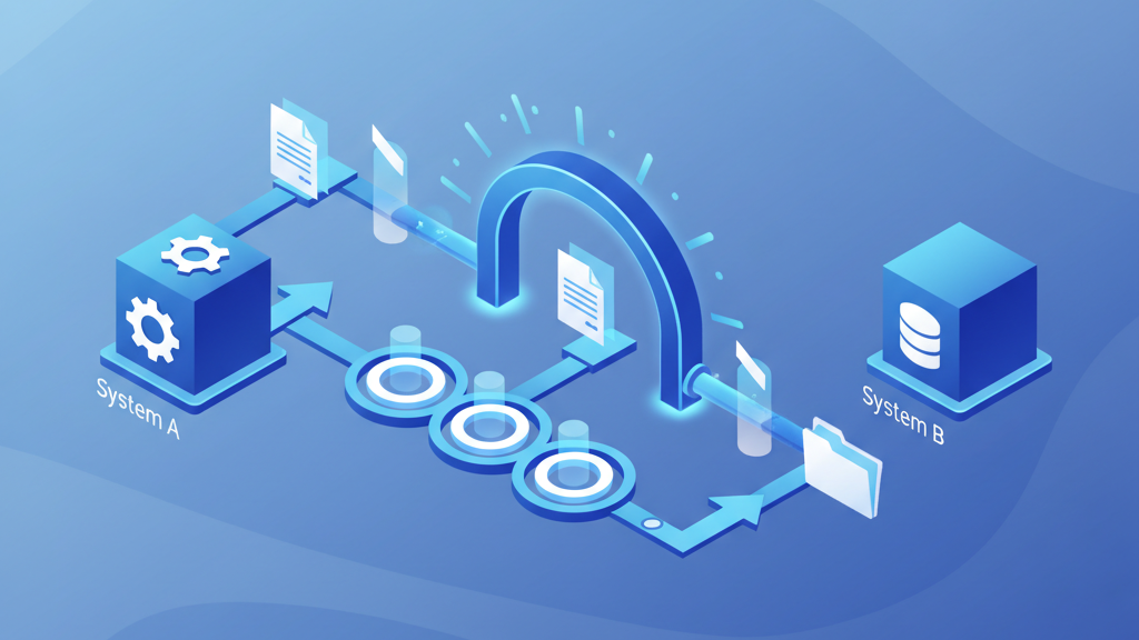Automated EDI data flow between connected business systems