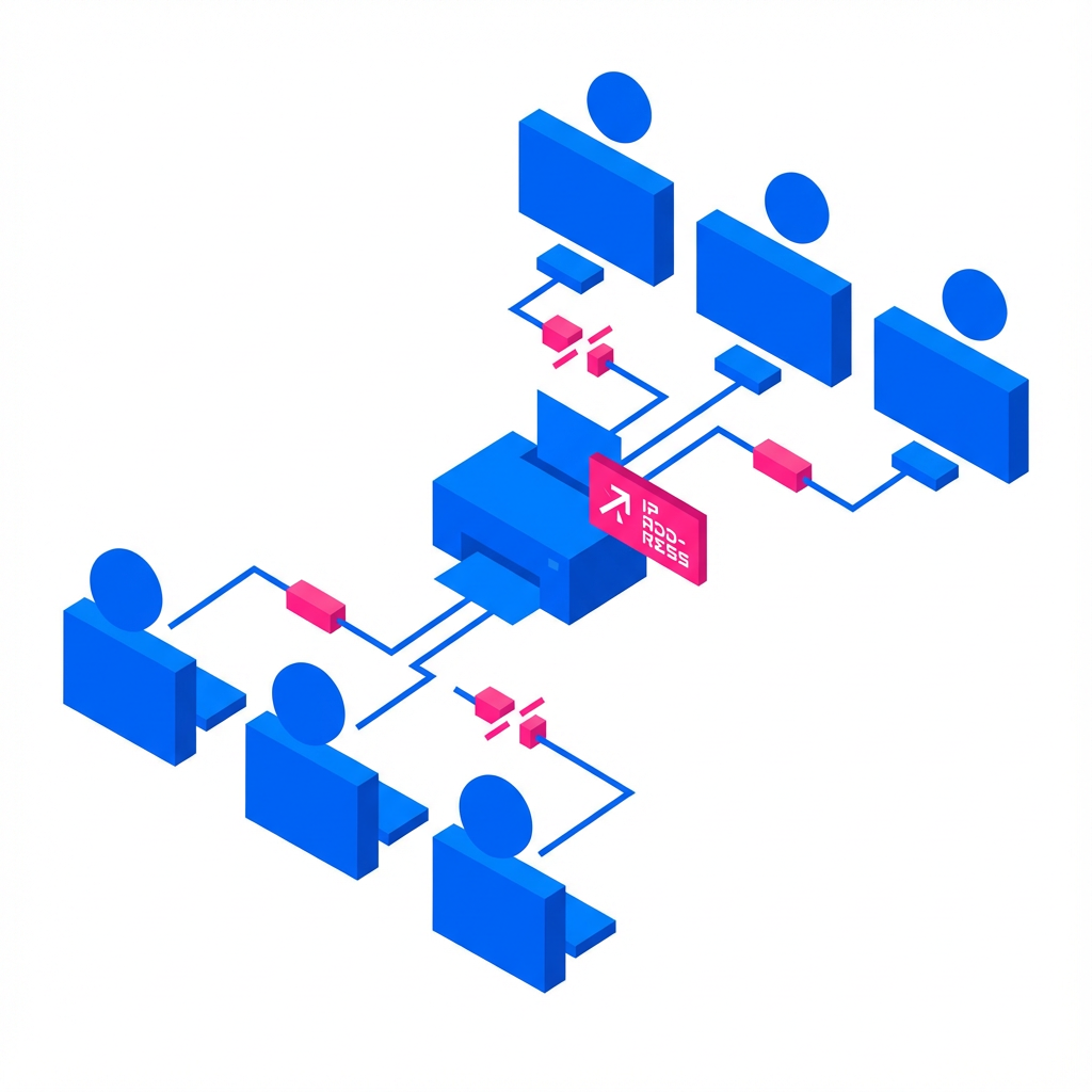Dynamic vs Static IP network scheme illustration.