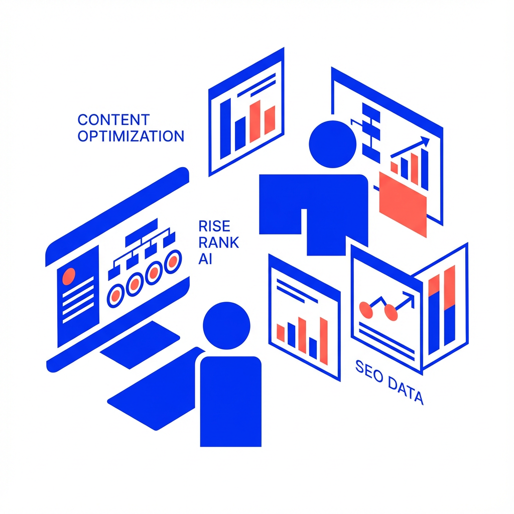People engaging with AI tools on computer screens, office setting