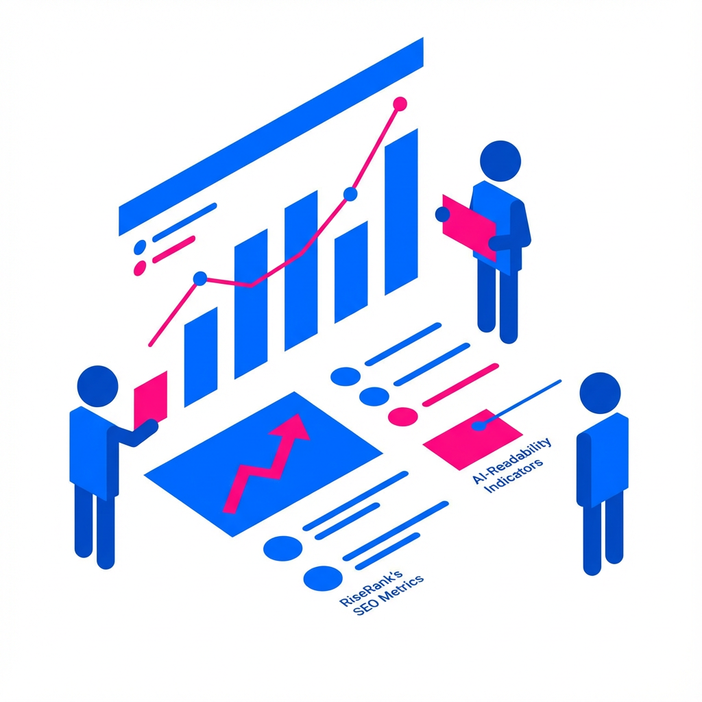Digital dashboard showing SEO metrics and graphs, user interface