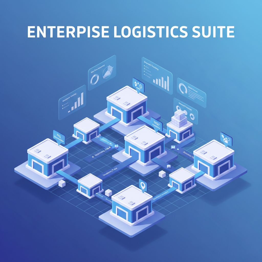 Diagram showing multiple warehouse locations with separate landed cost allocations and transfer flows