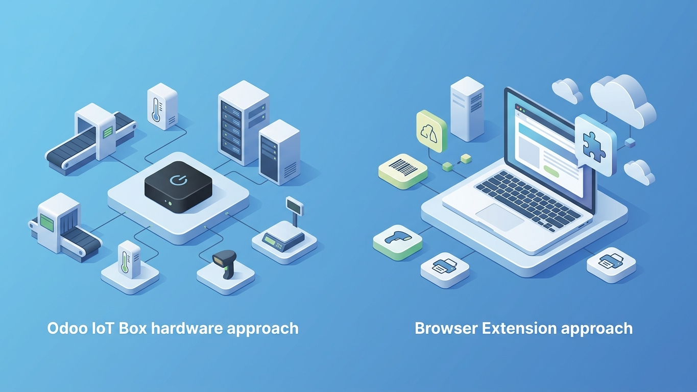 Odoo IoT Box hardware alternative comparison diagram