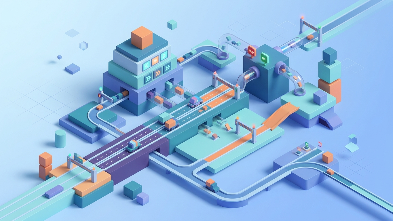 Supply chain logistics flow diagram