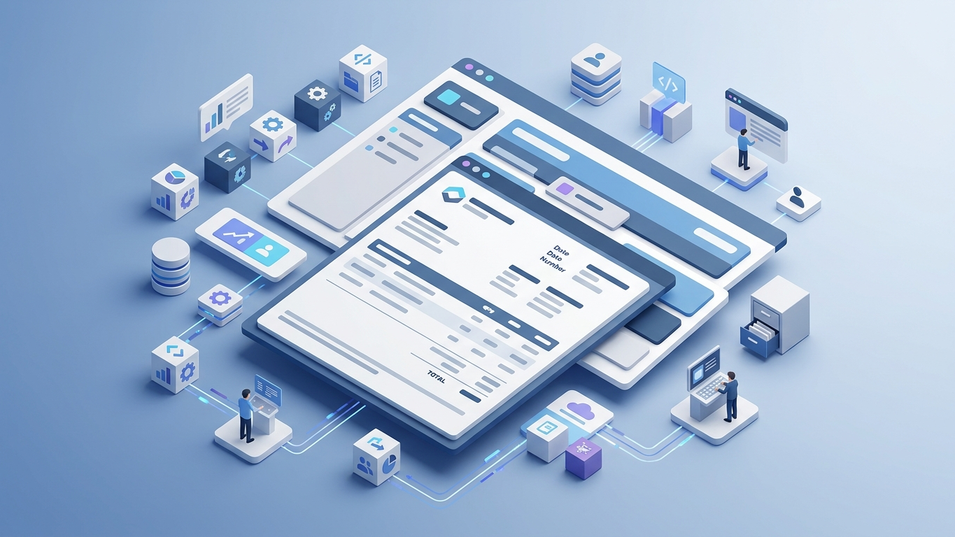 Odoo QWeb report template showing invoice layout
